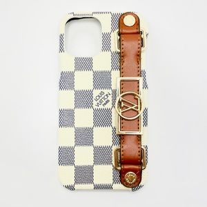 IPhone 12 cute hard phone case with strap
